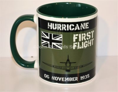 Classic Style China Mug RAF Hawker Hurricane Aircraft First Flight 