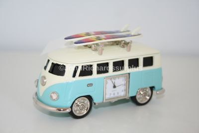 Miniature Volkswagen Design Camper Van Battery Operated Desk Clock 0602