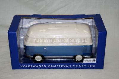 Volkswagen Campervan Money Box Piggy Bank Blue 68225