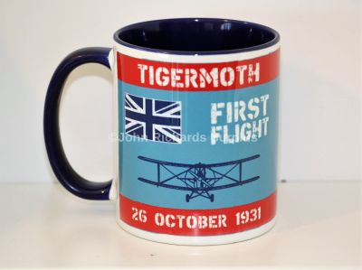 Classic Style China Mug de Havilland Tiger Moth Aircraft First Flight 