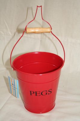 Kitchen Essentials Peg Storage Bin Red