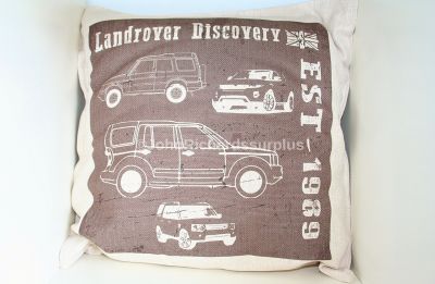 Land Rover Discovery History Cotton Weave Cushion 