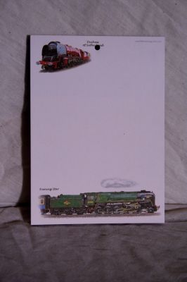 Steam Train Evening Star & Duchess of Sutherland A6 Notepad