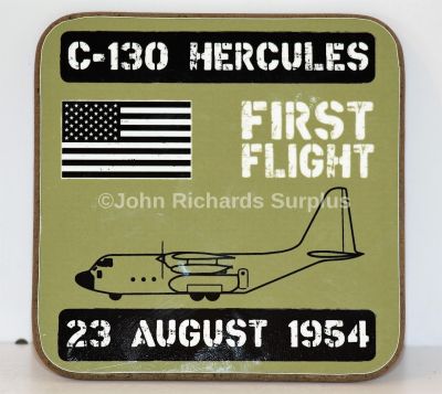 Drinks Coaster C-130 Hercules Transport Aircraft First Flight 