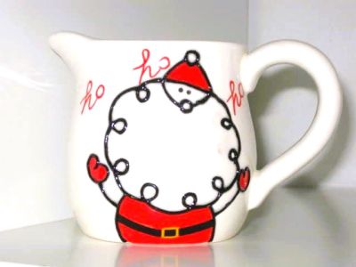 White Merry Christmas Santa Cream Jug NX10863