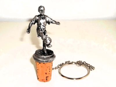 Pewter Bottle Stopper - Footballer 13378