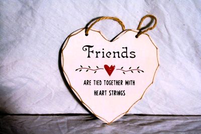 Shabby Chic Wooden Hanging Heart with 3 Loving Quotes. 141296, 141300, 141301