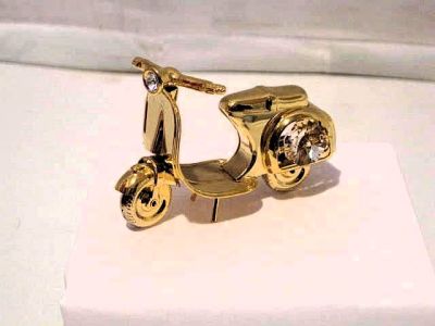 24K Gold Plated Swarovski Crystal Temptations Scooter. LP15995