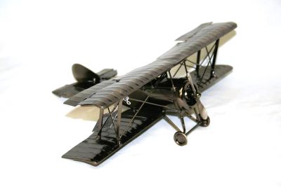 Bi Plane Metal Sculpture Men's Gift Birthday 16621 