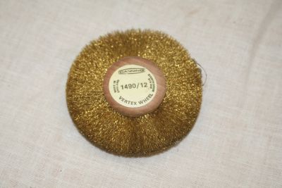 Vertex wheel soft brass wire cleaning brush 70mmx10mm 1490/12