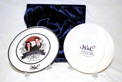 William & Catherine Commemorative Wedding Plate (Blue) RW200