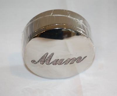 Round Silver Mum Nana Sister Trinket Box JD21420, JD21421, JD21422