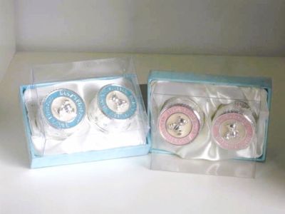 Baby's First Tooth and Curl Trinket Set Great Christening Gift In Pink 21595 Blue 21596