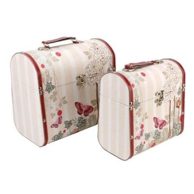 Laura Darrington Design Flowered Domed Wooden Storage Box Set 2685