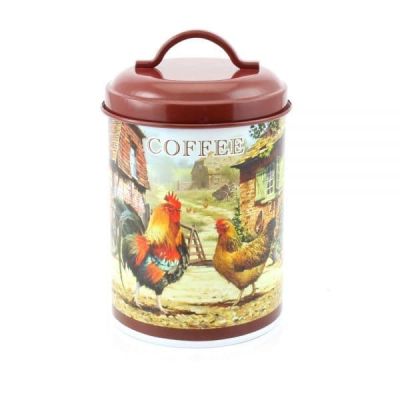 Cockerel & Hen Coffee Canister from MacNeil Studio LP28784