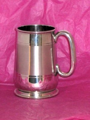 English Pewter Tankard Satin Band Gift Idea Fathers Day MP3021