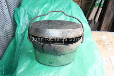 Vintage Military Cooking Pot With Lid and Handle JB126