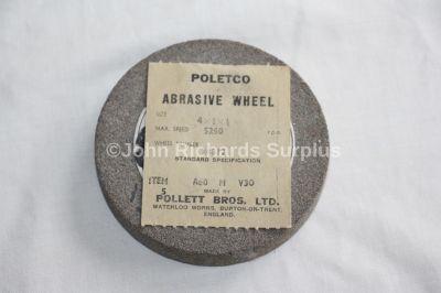 Poletco Abrasive Wheel 4 x 5/8 x 1/2 WX5224 NSN 5345-99-440-4562