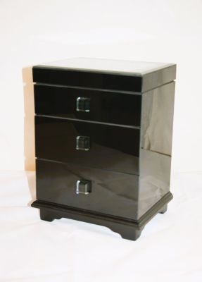 Black Glass Jewellery Box 371044