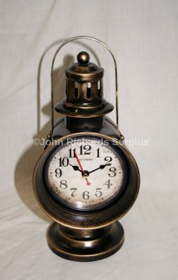 Metal Vintage Style Lantern Car Clock Battery Operated HM1118