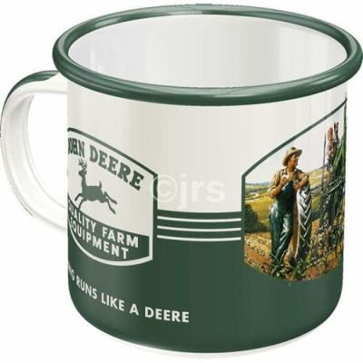 Nostalgic Art Enamel Tin Mug John Deere Quality Farm Equipment 43208