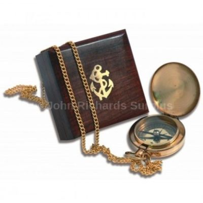 Pocket Compass in wooden box