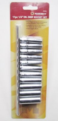 Marksman 11 Piece 1/4" Drive Metric Deep Socket Set 52092c