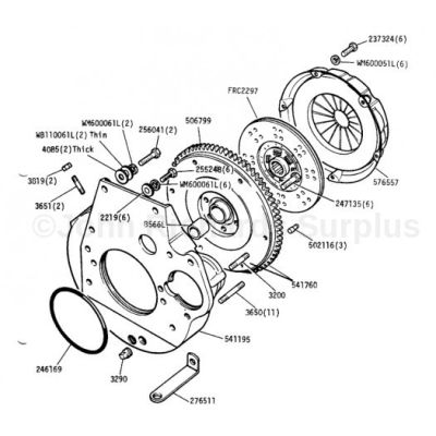 Land Rover Series 2.6 Petrol 6 Cylinder Flywheel 541760