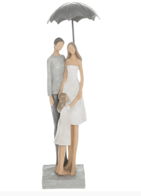 Summer Shower Family Standing under an Umbrella Figurine From the Shudehill Range 60242 