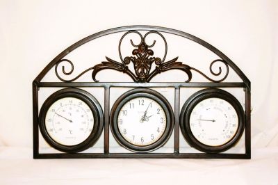 Minster Garden Clock Thermometer and Hygrometer 6615