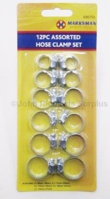 Marksman 12 Piece Hose Clamp Set 68070c