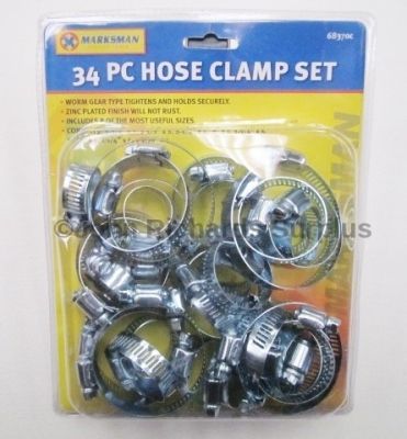 Marksman 34 Piece Hose Clamp Set 68370c