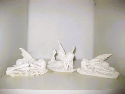 Set of 3 Cream Lounging Fairies 84833