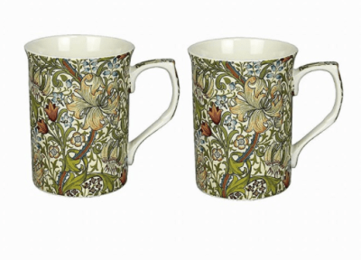 Golden Lily Fine China Latte Mugs Gift Set of 2 92670