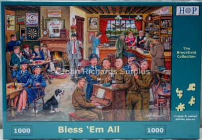 Bless Em All 1000 Piece Jigsaw Puzzle WW2 Pub Scene