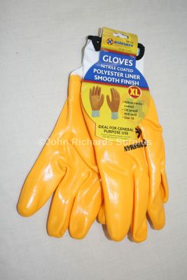 Marksman Nitrile Coated Yellow Gloves size 10 63114c