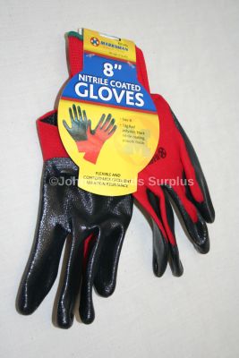 Marksman Nitrile Coated Black Gloves size 8 63149c