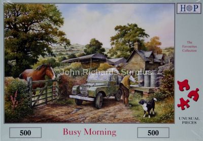 Busy Morning 500 Piece Jigsaw Puzzle Land Rover Series 1