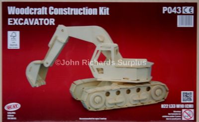 Excavator Woodcraft Construction Kit 