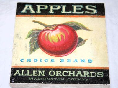 Wood Framed Fruit Market Printed Sign 4 styles 