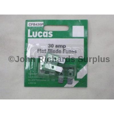 Lucas Pack x 3 30amp flat blade fuses CFB430