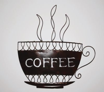 Coffee Cup Metal Wall Art 5523