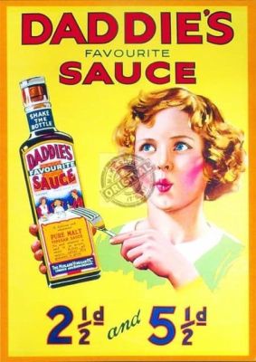 Daddies Favourite Sauce Large Metal Wall Sign 40 cm x 30 cm