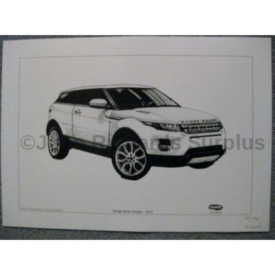 Range Rover Evoque 2011 signed reproduction print