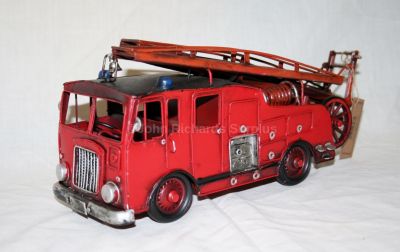 Handcrafted Tin Plate Model Fire Engine