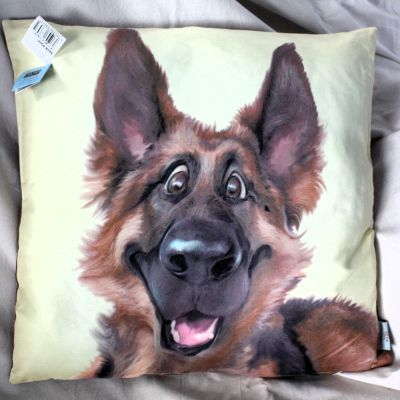 Large Caricature Cushion German Shepherd / Alsation 45 cms x 45 cms