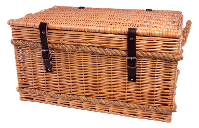 Luxury Rope Handle Wicker Trunk Medium 26" H010