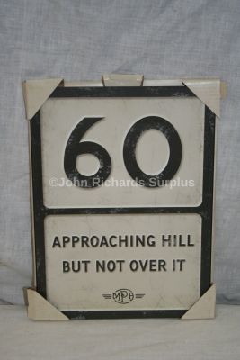 Novelty 60th Birthday Metal Wall Plaque