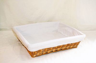 Wicker Storage Tray with Lining M1