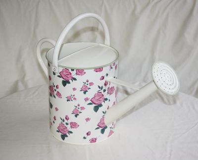 Large Rose Design Paper Wrap Watering Can With Marks 33232 See Description